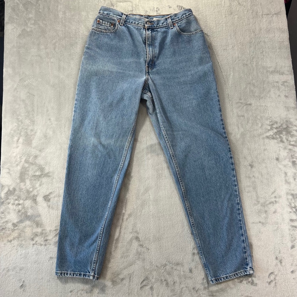 LEVI's 550 Relaxed Fit Tapered‎ Leg Womens 16 L Blue Vintage High Rise